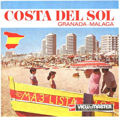Costa Del Sol Granada - Malaga - Spain - View-Master 3 Reel Packet - 1970s views - vintage - C244-BG4 Packet 3Dstereo 