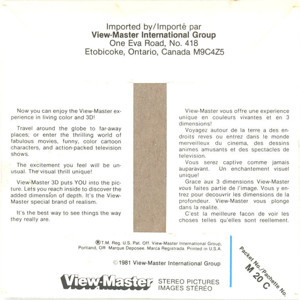 ANDREW - Canada's Wonderland - View-Master 3 Reel Packet - 1981 - vintage - M20C-V2 Packet 3dstereo 