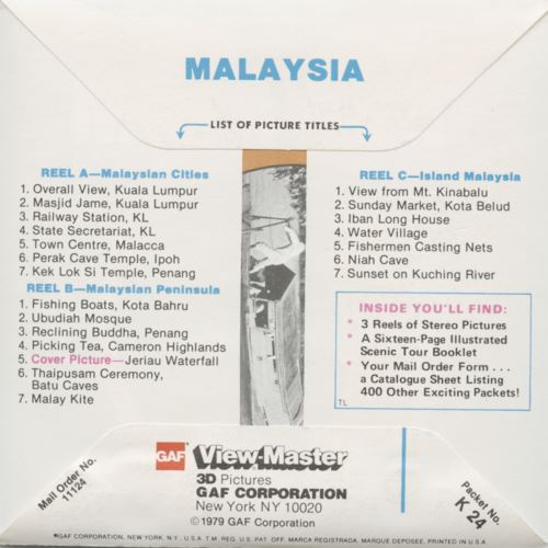 DALIA - Malaysia - View-Master 3 Reel Packet - 1970s views - vintage - (zur Kleinsmiede) - (K24-G6) Packet 3dstereo 