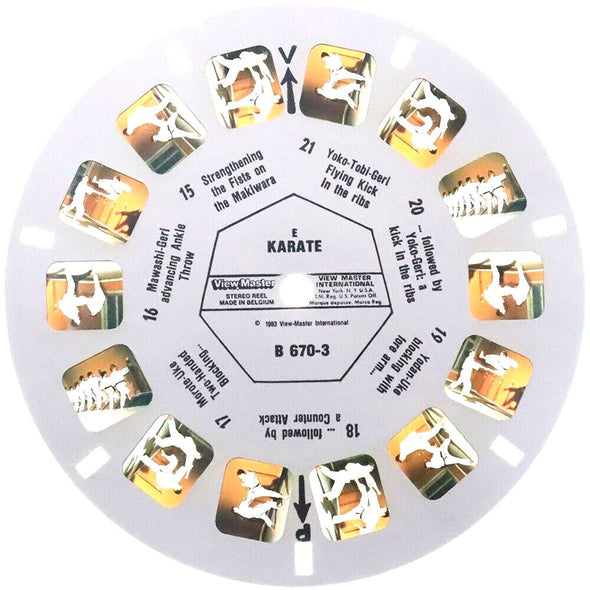 Judo & Karate - View-Master 3 Reel Set on Card - 1983 - vintage - B670EM VBP 3dstereo 