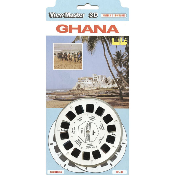 Ghana - View-Master 3 Reel Set on Card - 1986 - vintage - C771-EM VBP 3dstereo 