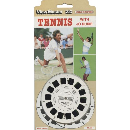 DALIA - Tennis with Jo Durie - View-Master 3 Reel Set on Card - 1984 - vintage - (zur Kleinsmiede) - (D241E) VBP 3dstereo 