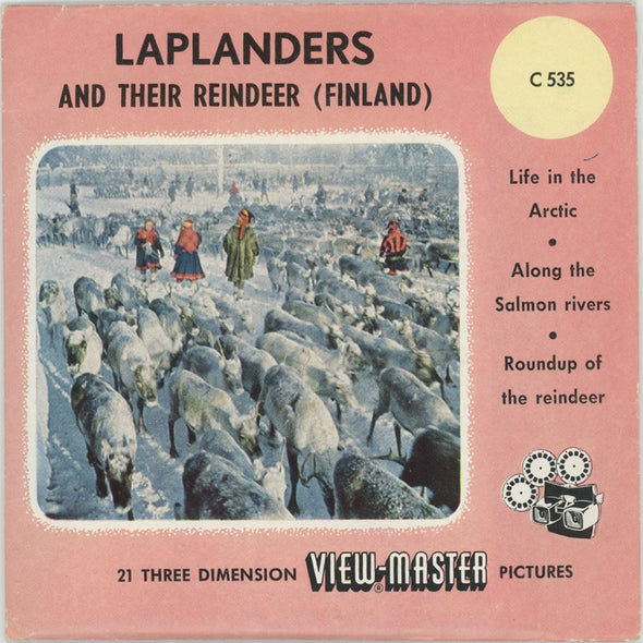 Laplanders and Their Reindeer - Finland - View-Master - 3 Reel Packet - Vintage - (PKT-C535-BS5) Packet 3dstereo 