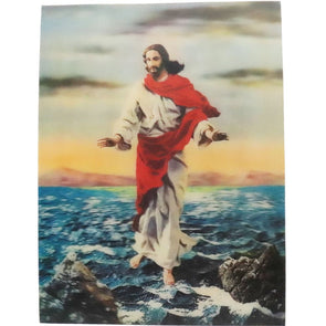 Christ Walking on the Water - 3D Lenticular Poster - 12 X 16 Poster 3dstereo 