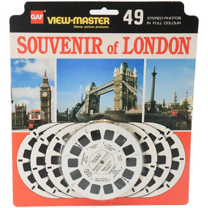 Viewmaster Souvenir of London 7 Reels - 49 Stereo Photos - 1976 Scarce Packet 3Dstereo 