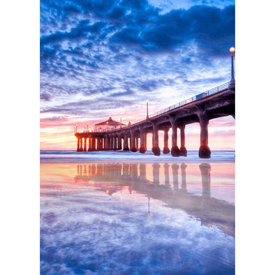 Manhattan Beach Pier, California - 3D Lenticular Postcard Greeting Card Postcard 3dstereo 