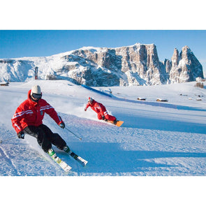 Winter Sports - Skiing Snowboard - 3D Lenticular Postcard Greeting Card Postcard 3dstereo 
