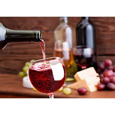 Wine glass filling with Red Wine - 3D Action Lenticular Postcard Greeting Card Postcard 3dstereo 