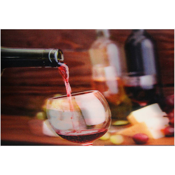 Wine glass filling with Red Wine - 3D Action Lenticular Postcard Greeting Card Postcard 3dstereo 