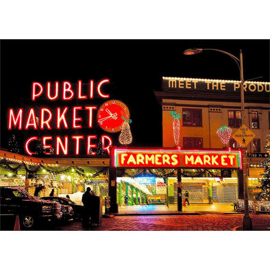 Pike Place Market - 3D Action Lenticular Postcard Greeting Card Postcard 3dstereo 