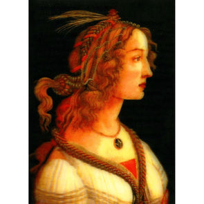 Botticelli - Young Woman (Simmoneta) - 3D Lenticular Postcard Greeting Card 3dstereo 