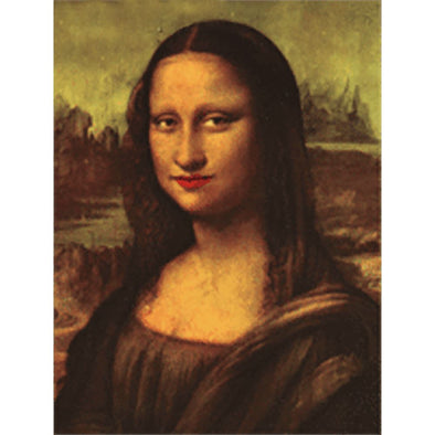 DaVinci - Mona Lisa - Kissing and Blinking - 3D Lenticular Postcard Greeting Card 3dstereo 