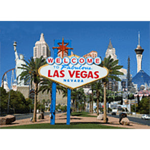 LAS VEGAS iconic Sign by Day and Night - 3D Lenticular Postcard Greeting Card Postcard 3dstereo 