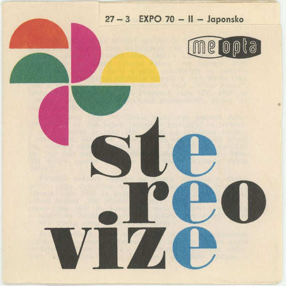 4 ANDREW - Expo 70 - II - Japonsko (Japan) - Single Meopta Stereo Vize Reel - vintage - 27-3 Reels 3dstereo 