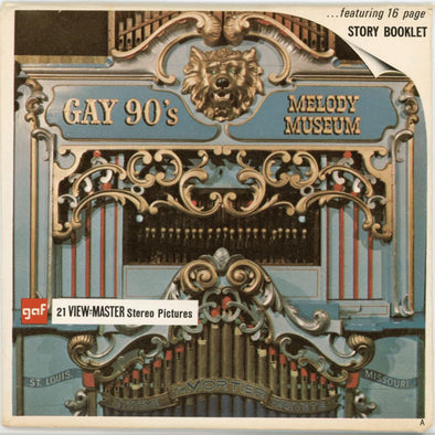 ViewMaster - Gay 90's - Melody Museum - A452 - Vintage - 3 Reel Packet - 1960s views Packet 3dstereo 