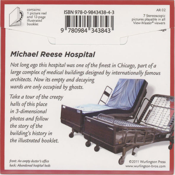Michael Reese Hospital - American Ruins - View-Master 3 Reel Set on Card New - AR02 3Dstereo.com 