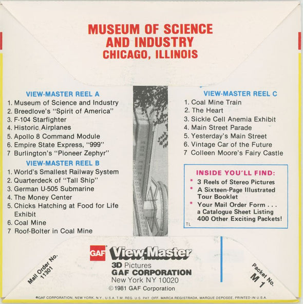 View-Master 3 Reel Packet- Museum of Science and Industry - Chicago