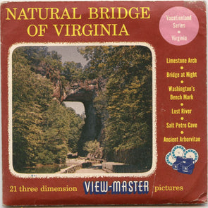 Natural Bridge of Virginia - View-Master - Vintage - 3 Reel Packet - 1950s views - (PKT-NAT-BRID-S3) Packet 3dstereo 