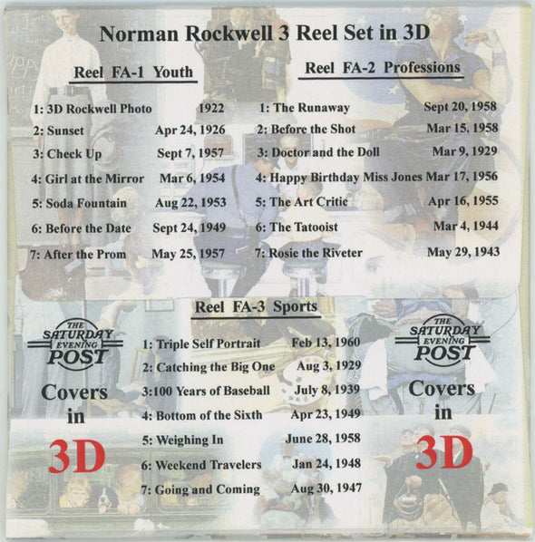 Norman Rockwell - Saturday Evening Post - View-Master 3 Reel Set 3Dstereo.com 