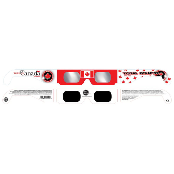 Solar Eclipse Glasses - ISO Certified - Cardboard ('Oh Canada!') - NEW 3dstereo 