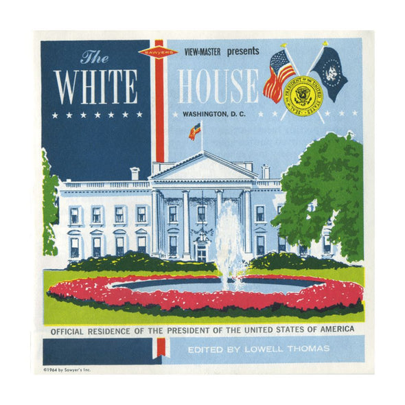 The White House, Washington D.C. - Vintage Classic View-Master® - 3 Reel Packet - 1970s views Packet 3dstereo 