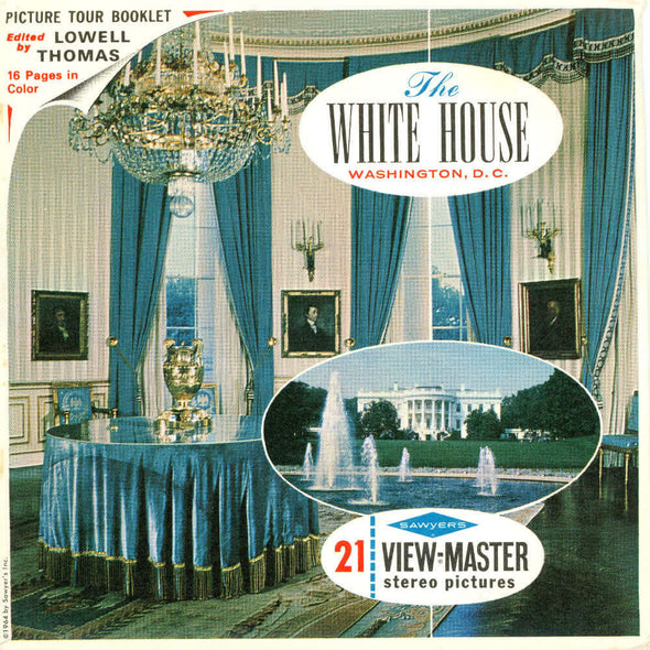 The White House, Washington D.C. - Vintage Classic View-Master® - 3 Reel Packet - 1970s views Packet 3dstereo 