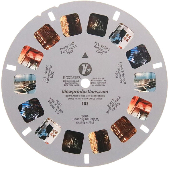 Famous Architects - View-Master Single Sampler Reel - vintage - 103 Reels 3Dstereo 