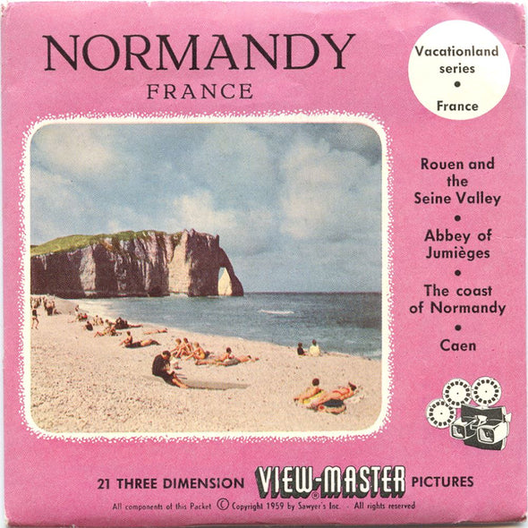 4 ANDREW - Normandy - France - View Master 3 Reel Packet - 1950 - vintage - 1421ABC-BS3 Packet 3dstereo 
