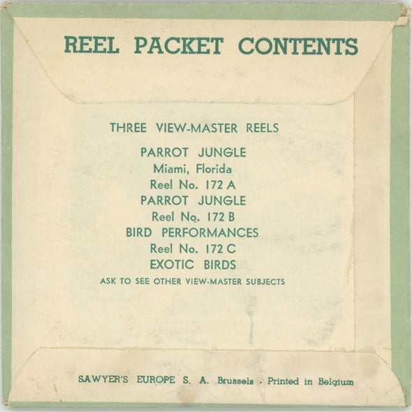 4 ANDREW - Parrot Jungles - Miami Florida - View Master 3 Reel Packet - 1955 - vintage - 172ABC-BS3 Packet 3dstereo 