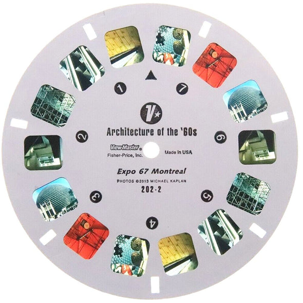 Architecture of the 60's - View Master 2 Reel Set - Le Corbusier, Art, Safdie - vintage - 202 Reels 3dstereo 