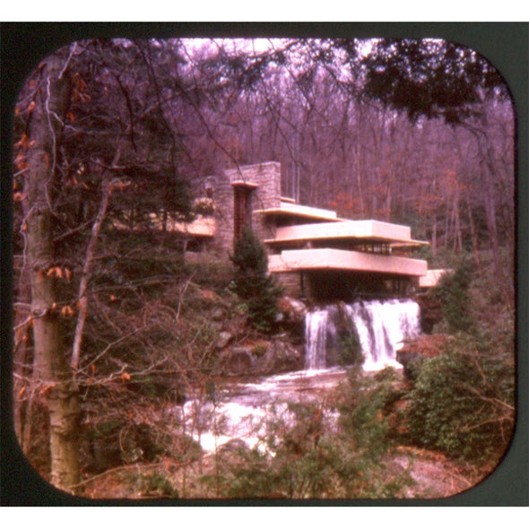 Fallingwater - Wright & 3rd Dimension - View-Master 3 Reel Set in Case - Architecture - vintage - 302 Packet 3dstereo 