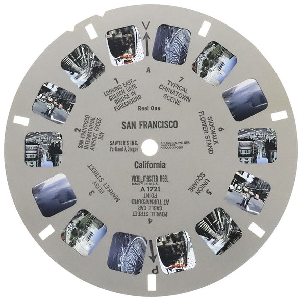 San Francisco - View-Master 3 Reel Packet - 1960s views - vintage - A172-S6A Packet 3dstereo 