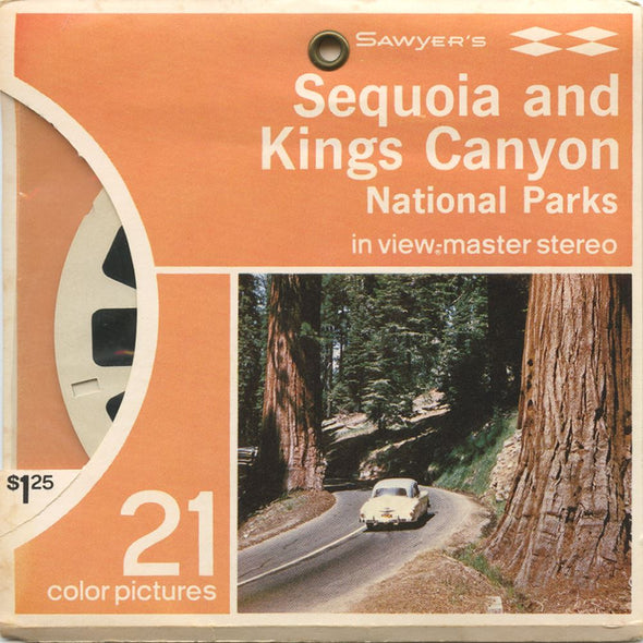 Sequoia and Kings Canyon National Parks - View-Master 3 Reel Packet - 1970s Views - Vintage - (zur Kleinsmiede) - (A174-SX) Packet 3dstereo 