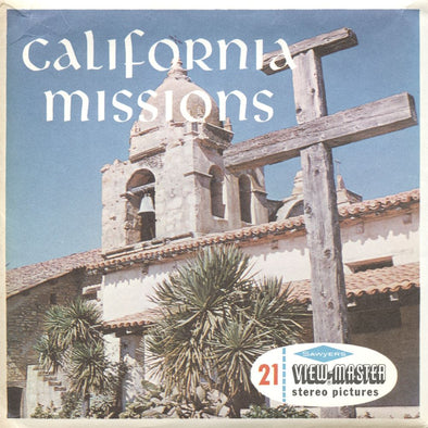 California Missions - View-Master 3 Reel Packet - 1957 - vintage - A183-S6 Packet 3dstereo 