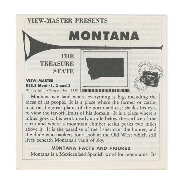 Montana - View-Master 3 Reel Packet - 1957 - vintage - A295-S6 Packet 3dstereo 