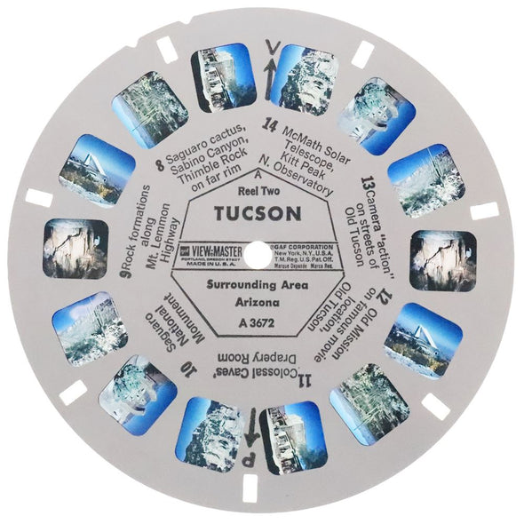 Tucson and Arizona-Sonora Desert Museum - View-Master 3 Reel Packet - 1960s views - vintage - A367-G1A Packet 3Dstereo 