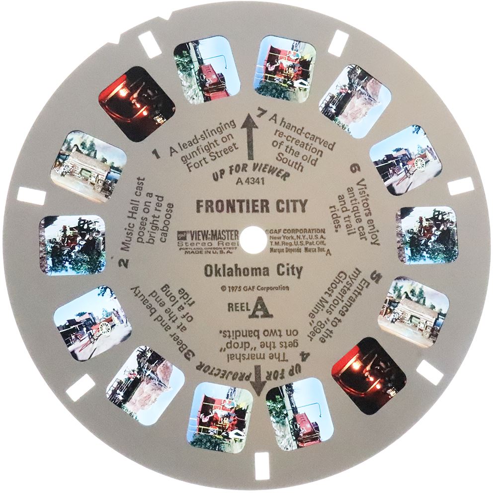 Frontier City - Oklahoma - View-Master 3 Reel Packet - vintage - (A434 –