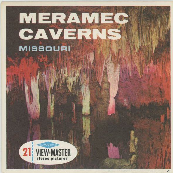 Meramec Caverns - View-Master 3 Reel Packet - 196 views - vintage - A451 Packet 3dstereo 