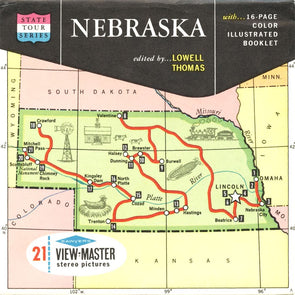 4 ANDREW - Nebraska - State Tour Series - View Master 3 Reel Map Packet - 1960s - vintage - A475-S6A Packet 3dstereo 