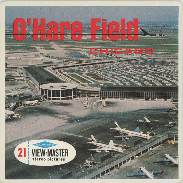 View-Master 3 Reel Packet - O'Hare Field Chicago - International Airport - Packet