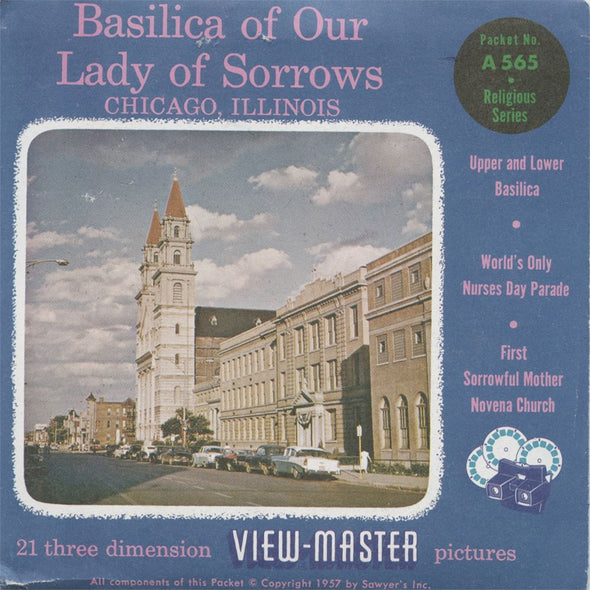 4 ANDREW - Basilica of our Lady of Sorrow - View-Master 3 Reel Packet - 1957 - vintage - A565-S4 Packet 3dstereo 