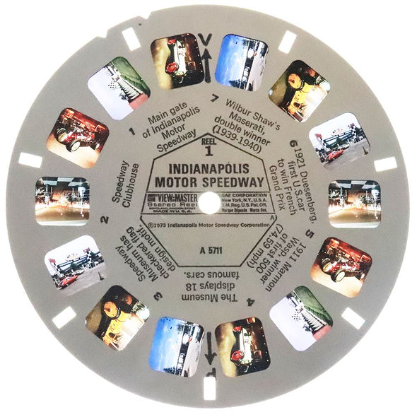 ANDREW - Indianapolis Motor Speedway - View-Master 3 Reel Packet - 1973 - (A571-G3A) Packet 3dstereo 