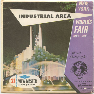 New York World's Fair - Industrial Area - View-Master 3 Reel Packet - 1960s views - vintage - A675-S6 Packet 3Dstereo 