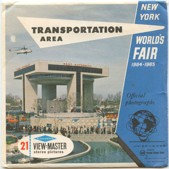 New York World's Fair - Transportation Area - View-Master 3 Reel Packet - 1960s views - vintage - A676-S6 Packet 3Dstereo 