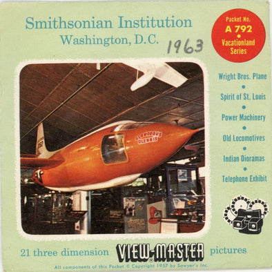 Smithsonian Institution - View-Master - Vintage - 3 Reel Packet - 1950s views (ECO-A792-S4) Packet 3dstereo 