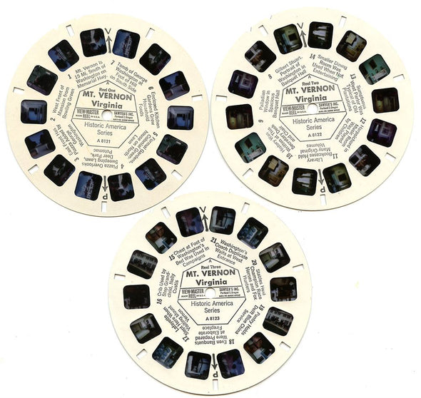Mount Vernon - View-Master 3 Reel Packet - 1950s views - vintage (A812-S6A) Packet 3dstereo 