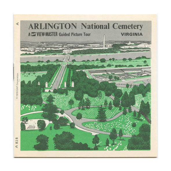 Arlington National Cemetery - View-Master 3 Reel Packet - 1970s views - vintage - A818-G3A Packet 3Dstereo 