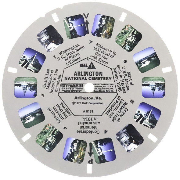 Arlington National Cemetery - View-Master 3 Reel Packet - 1970s views - vintage - A818-G3A Packet 3Dstereo 