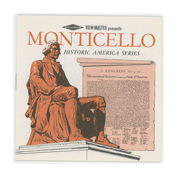 Monticello - View-Master 3 Reel Packet - 1960s views - vintage - A827-S6A Packet 3dstereo 