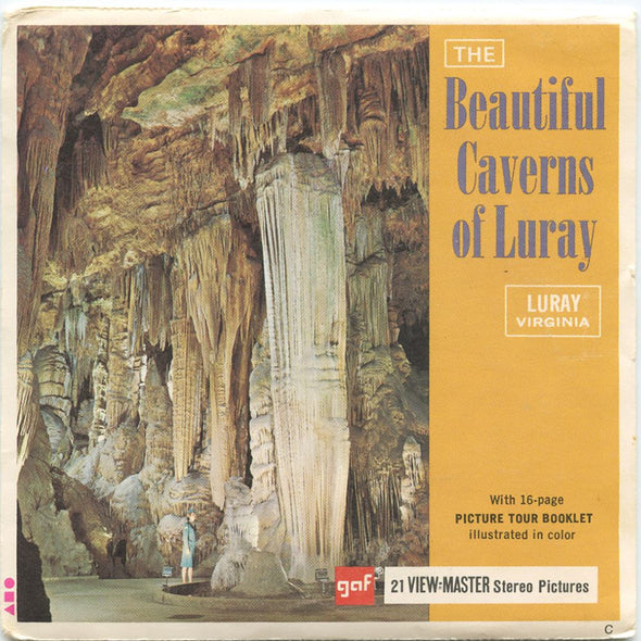 Beautiful Caverns of Luray - View-Master 3 Reel Packet - 1960s views - vintage - A829-G2C Packet 3dstereo 